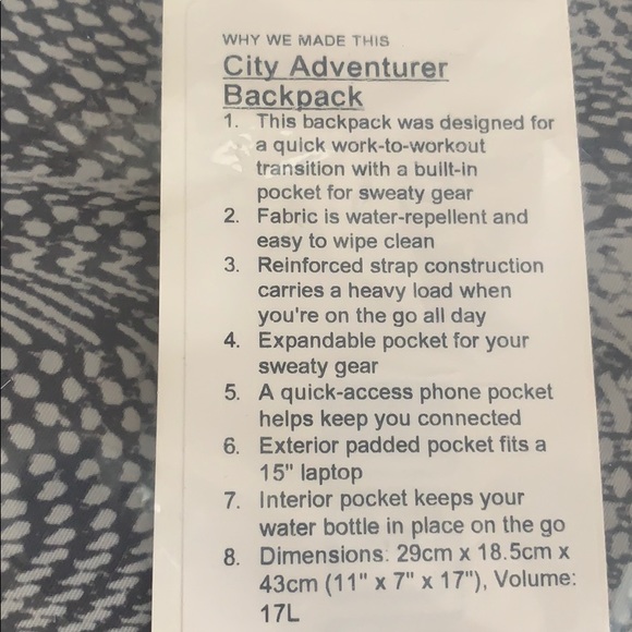 Lululemon City Adventurer Backpack *NWT* - Picture 8 of 8
